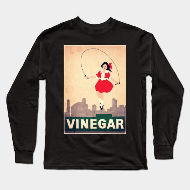 Skipping Girl Vinegar Long Sleeve T-Shirt by melbournedesign